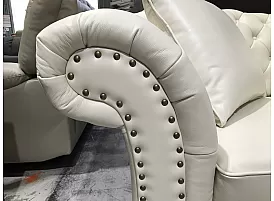 St Kilda Chesterfield Style Fabric Armchair 