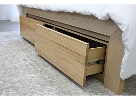 Wooden Bedroom Set (Bed Frame with Storage) in Australian Messmate Timber - Hugo