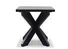 Black Wooden Square Side Table in Classic Style - Darra