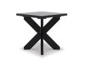 Black Wooden Square Side Table in Classic Style - Darra