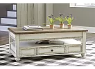 Solid Wood Lift Top Rectangular Coffee Table with Storage - Caroline