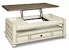 Solid Wood Lift Top Rectangular Coffee Table with Storage - Caroline