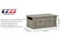 Wooden Rectangular Lift Top Coffee Table with Storages in Traditional Style - Macleod