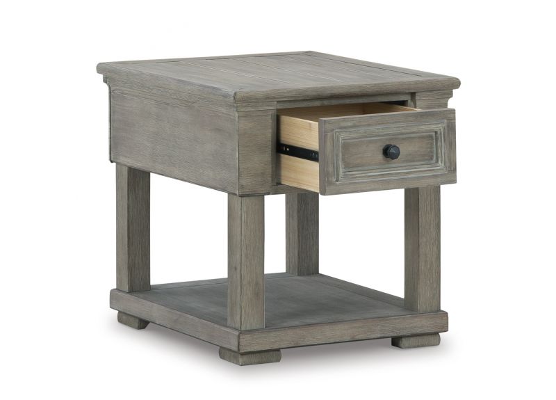 Wooden Rectangular Side Table with Drawer in Traditional Style - Macleod