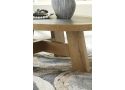 Wooden Oval Coffee Table with Stone Top - Jimna