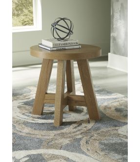 Wooden Oval Side Table - Jimna