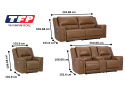 Tremont Electric Leather Recliner Lounge Set (1 seater + 2 seater with console + 2 seater without console)