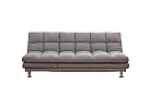 2-Seater Light Grey Sofa Bed with High-Density Foam and Sleek Steel Legs - Victoria