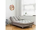 2-Seater Light Grey Sofa Bed with High-Density Foam and Sleek Steel Legs - Victoria