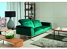 3 Seater Sofa Leather/Fabric With Metal Legs and Adjustable Headrest - Astro