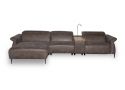 2 Seater Leather/Fabric Sofa with Chaise and Optional Recliner/Console - Freesia