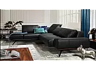 Leather/Fabric 2 Seater Corner Sofa With Chaise and Optional Extensible Seats  - Figaro Uno