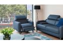 Leather/Fabric Armchair with Optional Recliner Function and Adjustable Headrest - Tulipano