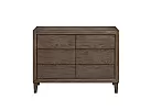 Queen Dark Brown Wooden Bed with Panelled Headboard and Footboard - Windsor