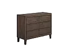 King Single Dark Brown Wooden Bed with Panelled Headboard and Footboard - Windsor