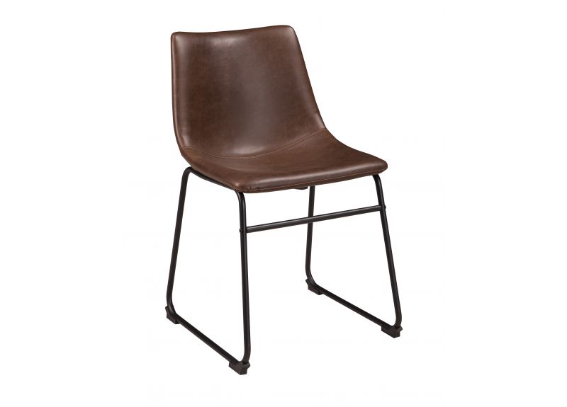 Flinders Mid Century Style Faux Leather, Leather Side Chair