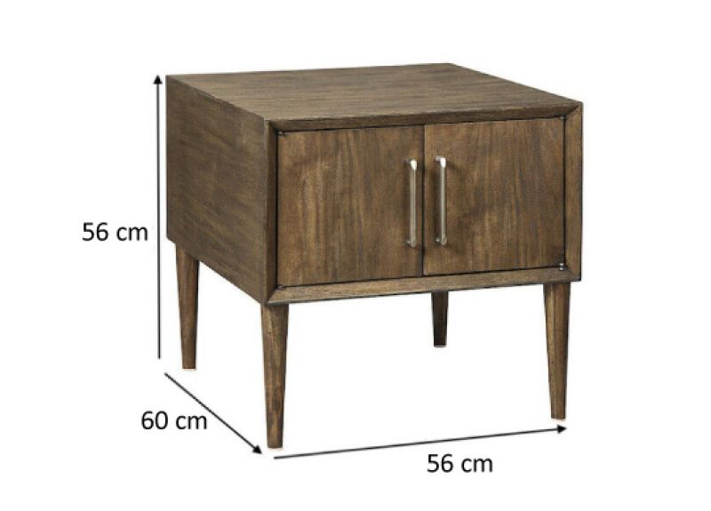Murray Minimalist Style Square Side Table