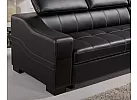 3 Seater Genuine Leather Sofa Bed with Storage and Headrest - Venus