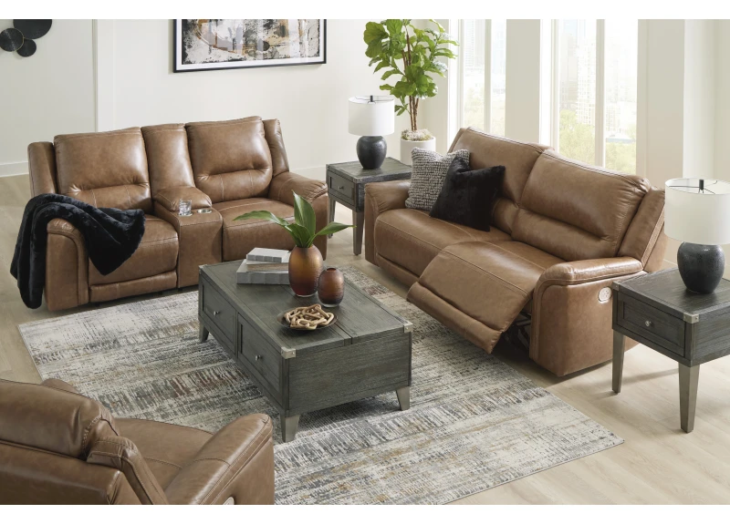 Tremont Electric Leather Recliner Lounge Set (1 seater + 2 seater with console + 2 seater without console)