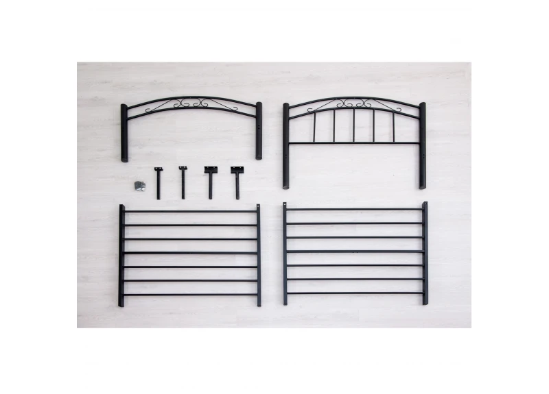 King Single Metal Bed Frame in Black with Sturdy and Fashionable Design - Cleveland