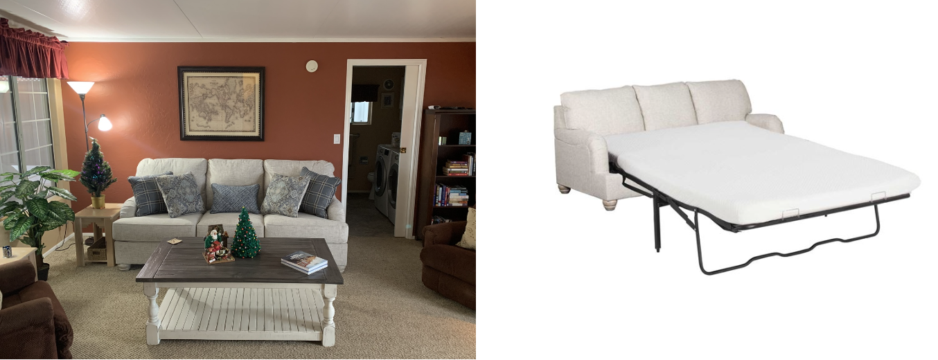 Pull out sofa bed and mattress