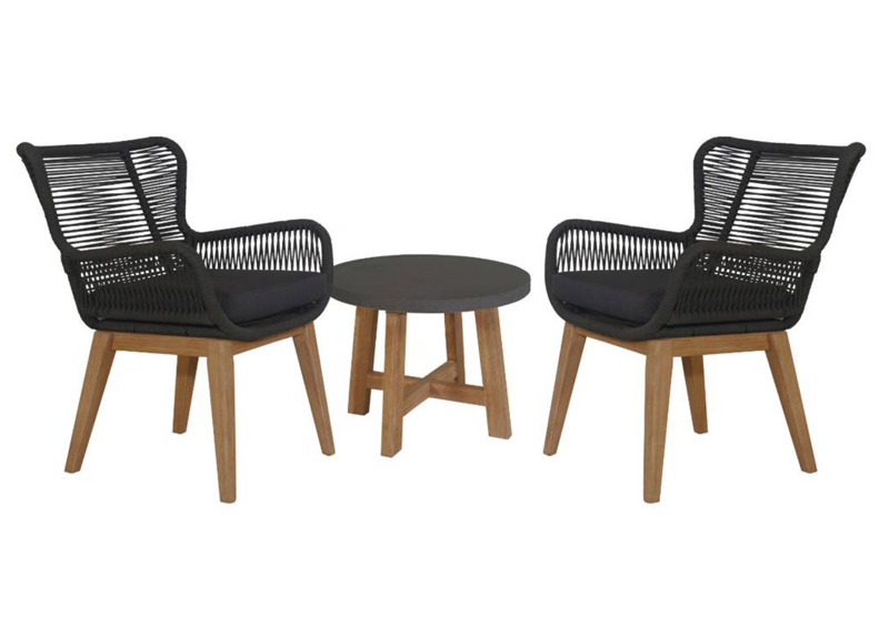 small outdoor table and 2 chair set