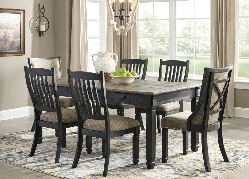 Tracy Rectangular Dining Table Set With, Black Rectangle Dining Room Table And Chairs