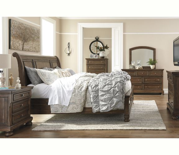Wooden/ Timber King Bed Frame with Storage and Curved Bed Head - Freemans
