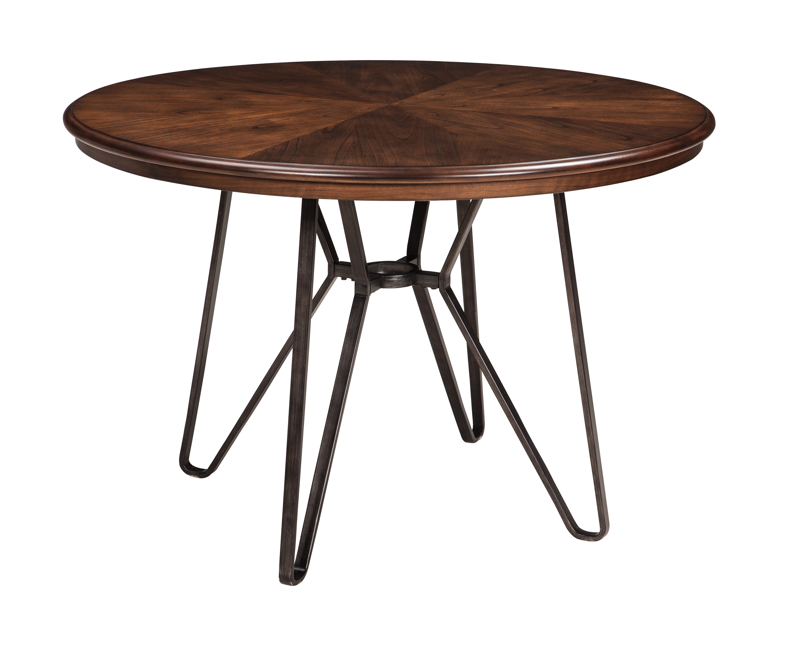 Flinders 4 Seater Circular Dining Room Table - Brown
