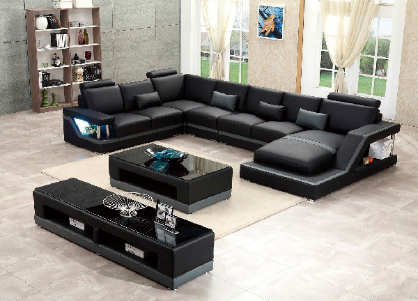 Medellin 7 Seater Leather Lounge Suite, Galore Leather Sofas